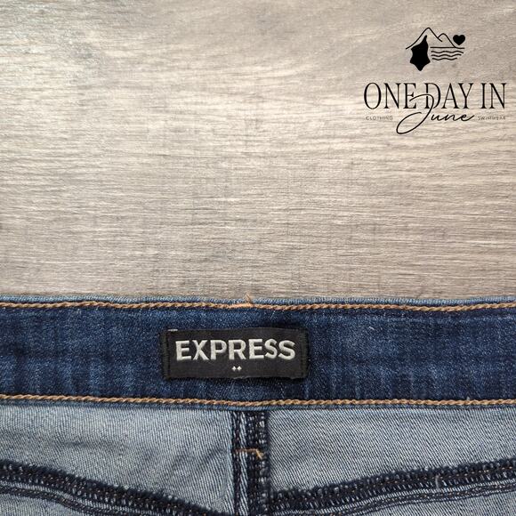 Express Denim Mini Skirt Size 10 - Picture 2 of 5